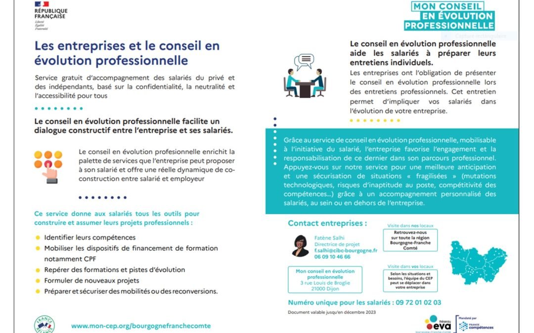 Informations Entreprises Conseil en Evolution professionnelle